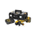 Dewalt - meuleuse 18v 125 mm xr brushless avec 1 batterie 18v 6ah - chargeur - coffret - dcg409t1 - qw ...