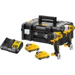 Dewalt - pack perceuse visseuse � percussion + visseuse � chocs brushless 12v lithium 2x3. 0ah avec coffret ...