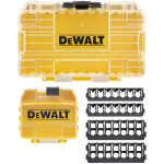Dewalt - petit coffret toughcase? y compris bo�te de d�versement et supports pour embouts de vissage ...
