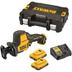 Dewalt - dcs312d2 scie sabre compacte sans fil 12v 2ah brushless avec coffret tstak box ii