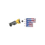 Dewalt - scie sabre sans fil 18 v dcs380nx - de sans batteries + chargeurs avec 120 lames de scie sabre ...