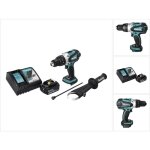 Dhp 458 rg1 perceuse - visseuse � percussion sans fil 18 v 91 nm + 1x batterie 6, 0 ah + chargeur - makita ...