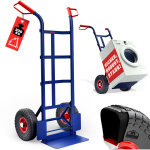 Deuba - diable en acier capacit� max. 200 kg chariot de transport bleu avec roues pneumatiques