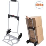 Diable pliant 120kg, diable de manutention portable, chariot de transport � main pliable en aluminium ...