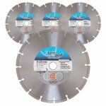 Diamwood - lot de 3 disques diamant 230 x al. 22, 23 x ht. 7 mm b�ton, parpaings, mat�riaux de construction ...