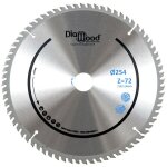 Diamwood - lame de scie circulaire carbure 254 mm - 72 dents trapzodale plate - coupe alu, mtaux non ...