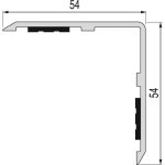 Dinac - cornière adhésive de protection d'angle aluminium anodisé 25 x 25 x 1500 mm Dinac - cornière adhésive de protection d'angle aluminium anodisé 25 x 25 x 1500 mm