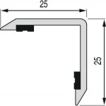 Dinac - cornière adhésive de protection d'angle inox satiné 50 x 50 x 3000 mm Dinac - cornière adhésive de protection d'angle inox satiné 50 x 50 x 3000 mm