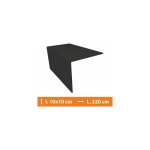 Direct fentres - cornire pvc gris - 10 x 10 cm - l. 220cm