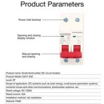 Disjoncteur miniature 2p 1000v 40a cc pour syst�mes photovolta�ques solaires, avec interrupteur de d�connexion ...