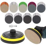 Disques abrasifs 125mm - 45 pi�ces papiers de verre sec � l'eau, grains 400 / 600 / 800 / 1000 / 2000 ...