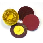 Disque brosse roloc �50mm bristle abrasif a fil vert cedrey