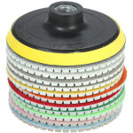 Disque diamant pour meuleuse 11 pi�ces 4 pouces diamant tampons de polissage humides disque de meulage ...