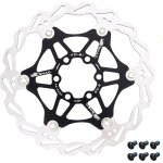 Disque de frein flottant vlo 180 mm, rotor de vlo avec 6 boulons pour vtt bmx (noir 180 mm)