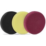 Vonroc ? disques de polissage 125mm en mousse ? kit de d�marrage 3 pi�ces ? pour polisseuses � double ...