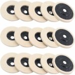 Disque de polissage, 15 pcs 4 pouce 100mm laine disque de polissage pour meuleuse d'angle??