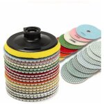 Disques de polissage diamant�s humides et secs - 4  - pour granit, marbre, b�ton, pierre