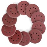 Disques de pon�age 150 pi�ces 125mm - grain 60 - 600, 8 trous, pour polissage et finition