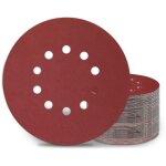 Disques de pon�age 225 mm 100 pi�ces grain p240 10 trous disques abrasifs 225 mm ronds papier abrasif ...