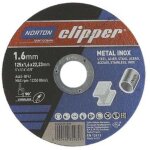 Disque � tron�onner d125x1, 6mm type 41 m�tal - inox per�age. 22, 23mm norton clipper