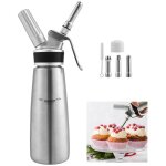 Distributeur de crème whipper siphon à chantilly professionnel aluminium 500ml en acier inoxydable siphons ... Distributeur de crème whipper siphon à chantilly professionnel aluminium 500ml en acier inoxydable siphons ...