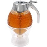 Distributeur de miel en verre anti - goutte, verre distributeur de sirop d'�rable, pot de miel en forme ...
