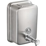 Distributeur de savon mural pour salle de bain, distributeur de liquide mural commercial en acier inoxydable ...