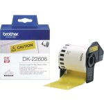 Dk - 22606 rouleau d'�tiquettes 62 mm x 15. 24 m film jaune 1 pc(s) fixation permanente dk22606 etiquette ...