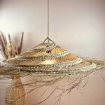 Dmail - abat - jour pour suspension naturelle ajouré l forme parasol Dmail - abat - jour pour suspension naturelle ajouré l forme parasol