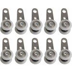 Dolaso - lot de 10 roulettes pour baies vitr�es ou portes coulissantes - en m�tal et en plastique - 4, ...