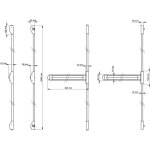Dom - serrure barre anti panique touch bar 2 points lateraux metalux couleur - gris