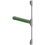Serrure barre antipanique touch bar 3 points lateraux dom metalux couleur - vert, dimension - 1300 mm ...
