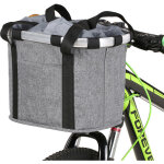 Vurahome - doorslay v�lo panier amovible v�lo avant pet carrier toile avant sac en alliage d'aluminium ...