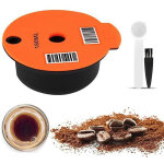 Dosettes de cafe, filtre a cafe reutilisable, capsule de cafe en plastique rechargeable avec cuillere ...