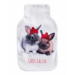 Douceur d'intrieur - housse bouillotte polaire 21x34 cm chamonix lapins