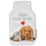 Douceur d'int�rieur - housse bouillotte polaire 21x34 cm mignon amis pour la vie