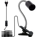 Douille ampoule e27 � pince, lampe pince, douille pince avec col de cygne 350mm, r�glage 360 degr�s, ...