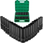 Douille pour cl�, 20 pi�ces douille a choc 1 / 2, 8 - 32mm coffret douille longue, douilles et coffrets, ...