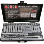 Douilles courtes et longues 1 / 4 metriques / pouces coffret 40 pcs