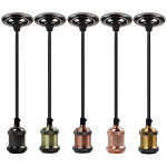 Douille e27, e27 lustre suspension culot de lampe, avec fil tress� de 1 m, pour e27 ampoule, edison retro ...