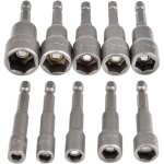 Douille hexagonale magn�tique 10pcs douille visseuse � choc 6 - 15mm, cl�s � douille magn�tique hexagonale ...