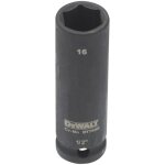 Clé à douille dewalt longue 16mm 1 / 2 résistante aux chocs Clé à douille dewalt longue 16mm 1 / 2 résistante aux chocs