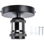 Douille de lampe vintage e26 / e27 avec accessoires pour montage au plafond ? support noir pour cuisine, ...