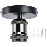 Douille de lampe vintage e26 e27 plafonnier avec accessoires pour cuisine chambre salon 100240vnoir