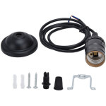 Douille de plafond vintage 110v - 240v pour ampoules � suspension perle noire