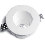Douille de spot encastrée fixe en plâtre pour lampes led rond rétractable 10 cm Douille de spot encastrée fixe en plâtre pour lampes led rond rétractable 10 cm