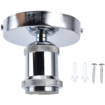 Douille vintage e26 / e27 pour plafonnier avec accessoires, aluminium, blanc pour cuisine salon chambre ...