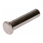 Douille vis de poigne laiton nickel - lisse - 4 x 20 mm - hoppe et cie