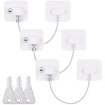 Dpzo - jamais utilis�] lot de 3 serrures de porte de r�frig�rateur adh�sives solides avec cl�, serrure ...