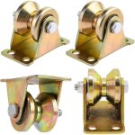 Dpzo - jamais utilis�] 4 pcs roue gorge v, roues pour portail coulissant 50mm, roues en acier avec rainure ...